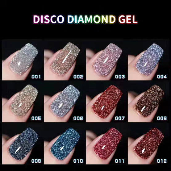 12 Colors Diamond Gel Nail Polish Disco Diamond