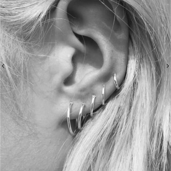 Stainless Steel Thick Huggie Hoop Earrings