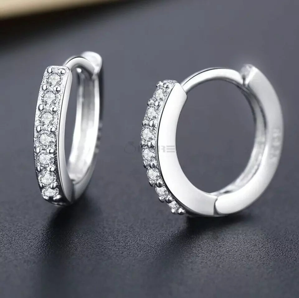 Round Cut Huggie Stud Earrings 3 Color - KKLABIB LTD