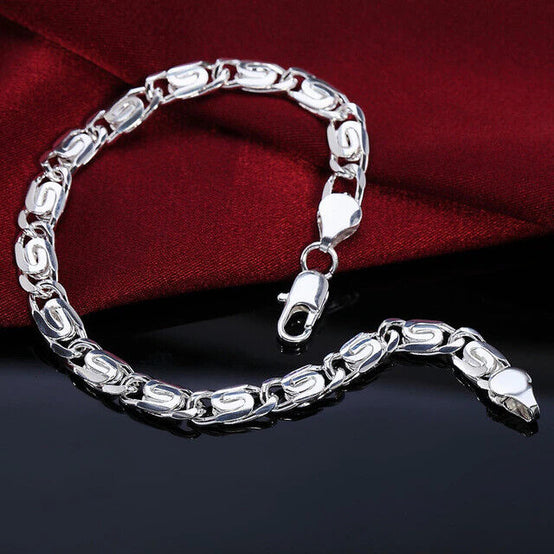 925 Sterling Silver Snail Chain bracelet