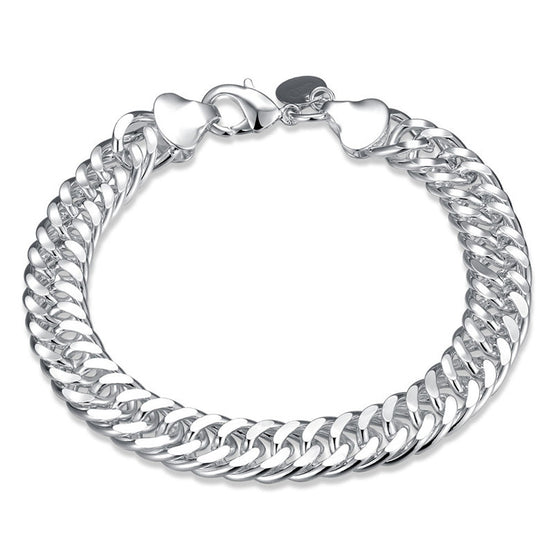 Geometric Noble Chain Bracelet 925 Sterling Silver