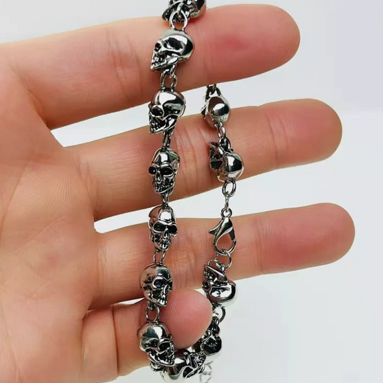 Gothic Skull Head Punk Bracelet