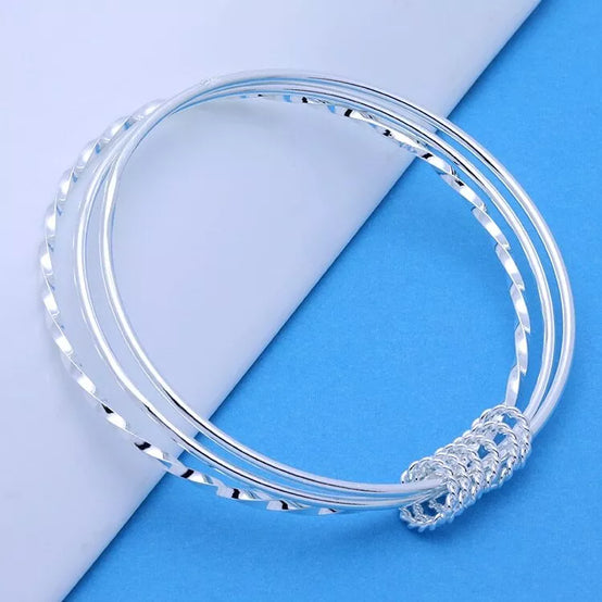 Three Circle Bangle Bracelet