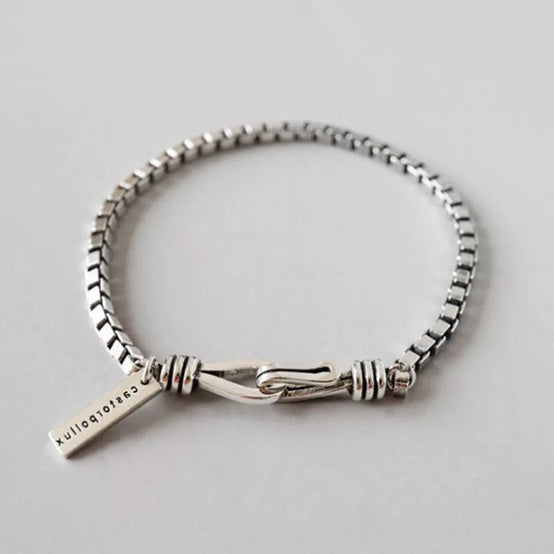 925 Sterling Silver Box Chain Bracelet